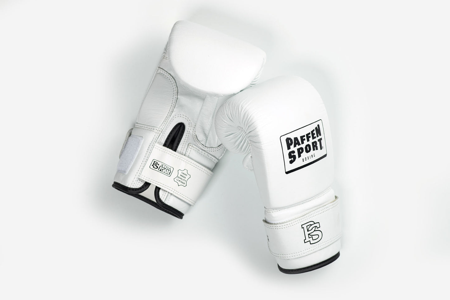 «PRO» Boxsackhandschuhe aus Leder "weiß"