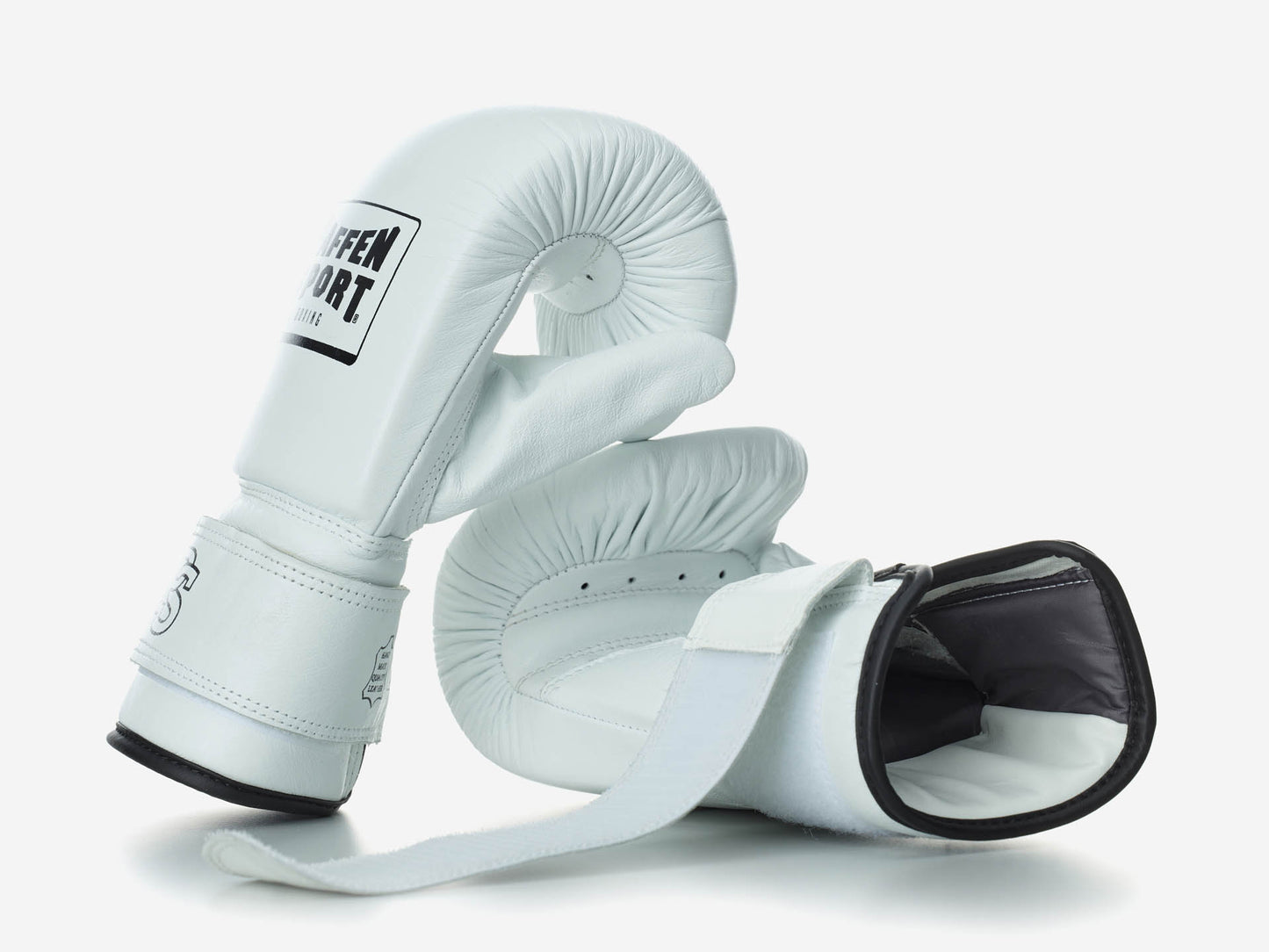 «PRO» Boxsackhandschuhe aus Leder "weiß"