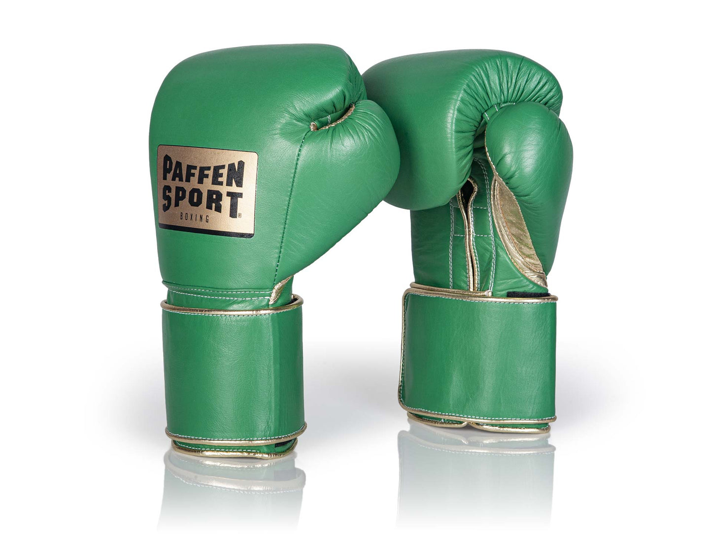 «PRO WIDE» Boxhandschuhe für das Sparring "grün-gold"